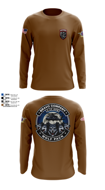 2-10 AHB Knighthawks 14380811 Long Sleeve Performance Shirt 64