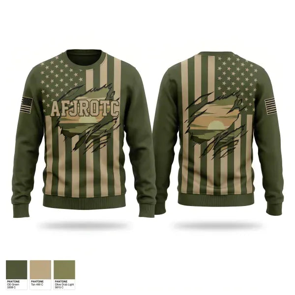 Crew Neck Sweatshirt, Afjrotc, Air Force, Teamtime, Team time, sublimation, custom sports apparel, team uniforms, spirit wear, spiritwear, sports uniforms, custom shirts, team store, custom team store, fundraiser sports, apparel fundraiser