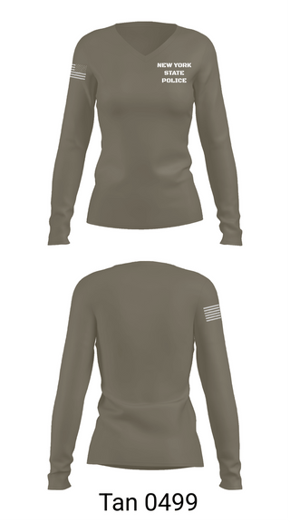 Womens Long Sleeve Vneck Shirt, NEW YORK STATE POLICE, Police, Teamtime, Team time, sublimation, custom sports apparel, team uniforms, spirit wear, spiritwear, sports uniforms, custom shirts, team store, custom team store, fundraiser sports, apparel fundraiser