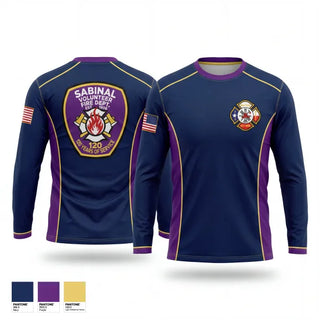 Long Sleeve Performance Shirt, Sabinal Volunteer Fire Department, Fire Department, Teamtime, Team time, sublimation, custom sports apparel, team uniforms, spirit wear, spiritwear, sports uniforms, custom shirts, team store, custom team store, fundraiser sports, apparel fundraiser
