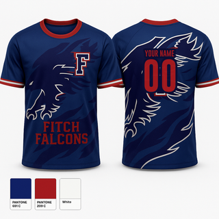 Womens Soccer Jersey, Fitch Falcons, Women's Soccer, Teamtime, Team time, sublimation, custom sports apparel, team uniforms, spirit wear, spiritwear, sports uniforms, custom shirts, team store, custom team store, fundraiser sports, apparel fundraiser