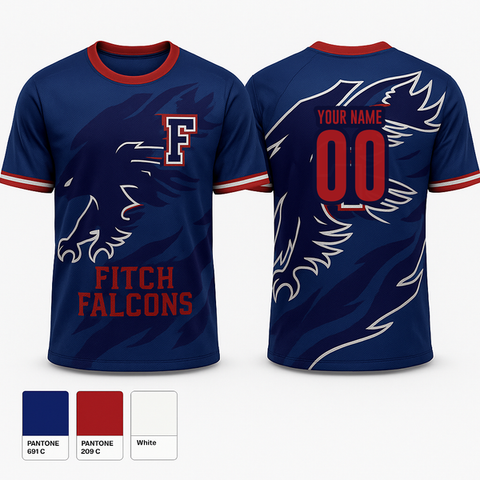 Womens Soccer Jersey, Fitch Falcons, Women's Soccer, Teamtime, Team time, sublimation, custom sports apparel, team uniforms, spirit wear, spiritwear, sports uniforms, custom shirts, team store, custom team store, fundraiser sports, apparel fundraiser