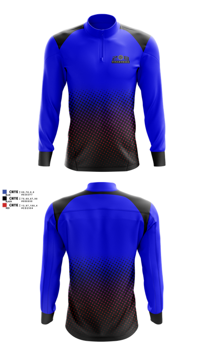 208 Volleyball Club 81337200 Quarter Zip Jacket - 1