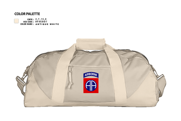 Duffle Bag, 82d ABN DIV, , Teamtime, Team time, sublimation, custom sports apparel, team uniforms, spirit wear, spiritwear, sports uniforms, custom shirts, team store, custom team store, fundraiser sports, apparel fundraiser