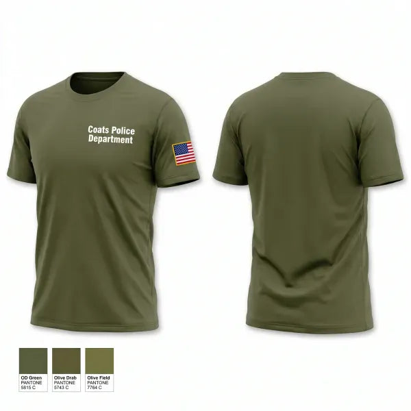 Coats Police Department 66738844 Old School Cotton Feel Shirt - 1