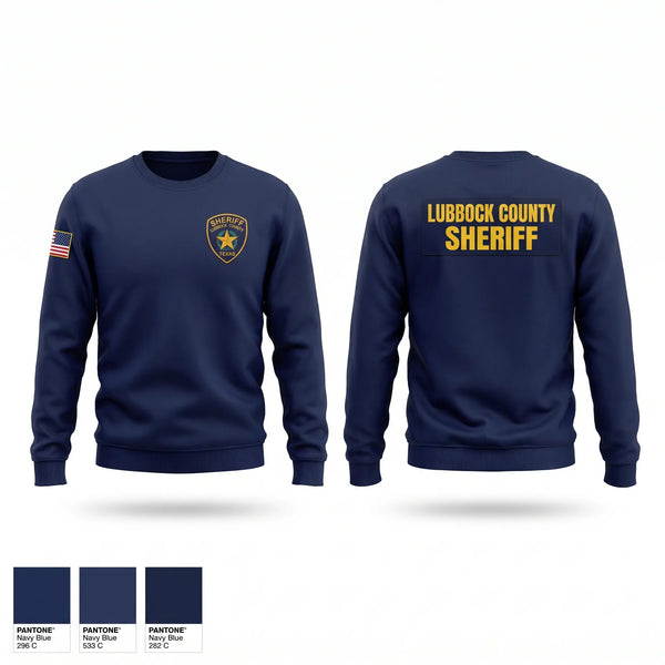 Crew Neck Sweatshirt, Lubbock County Sheriff’s Office, Police, Teamtime, Team time, sublimation, custom sports apparel, team uniforms, spirit wear, spiritwear, sports uniforms, custom shirts, team store, custom team store, fundraiser sports, apparel fundraiser