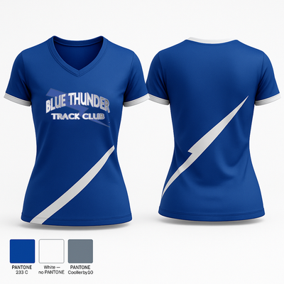 Blue Thunder 38805148 Women's Short Sleeve V-neck Shirt - 1
