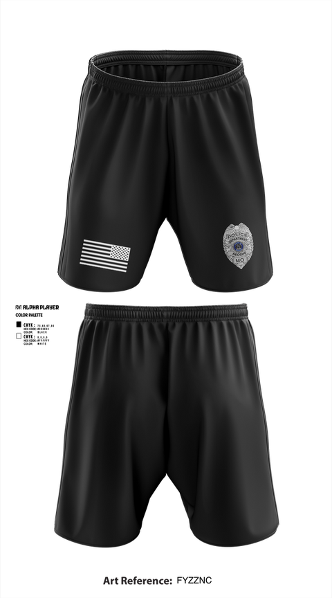 Athletic Shorts With Pockets, Neosho Police, Police, Teamtime, Team time, sublimation, custom sports apparel, team uniforms, spirit wear, spiritwear, sports uniforms, custom shirts, team store, custom team store, fundraiser sports, apparel fundraiser
