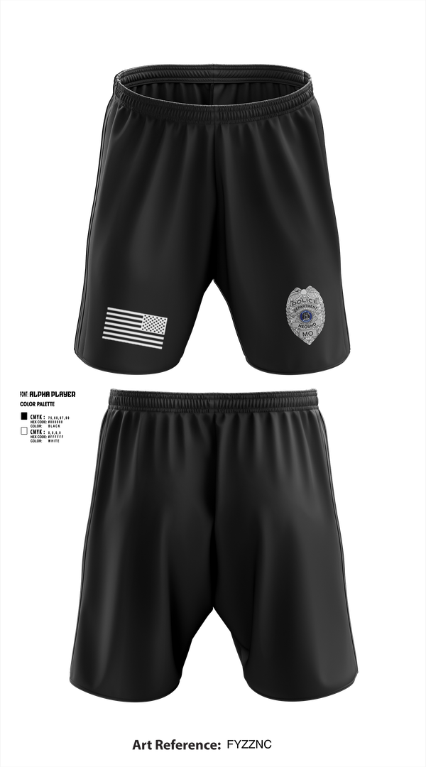 Athletic Shorts With Pockets, Neosho Police, Police, Teamtime, Team time, sublimation, custom sports apparel, team uniforms, spirit wear, spiritwear, sports uniforms, custom shirts, team store, custom team store, fundraiser sports, apparel fundraiser