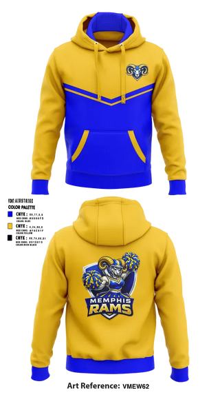 Hoodie, Memphis Rams, , Teamtime, Team time, sublimation, custom sports apparel, team uniforms, spirit wear, spiritwear, sports uniforms, custom shirts, team store, custom team store, fundraiser sports, apparel fundraiser