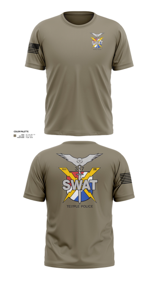 Short Sleeve Performance Shirt, Temple SWAT, Police, Teamtime, Team time, sublimation, custom sports apparel, team uniforms, spirit wear, spiritwear, sports uniforms, custom shirts, team store, custom team store, fundraiser sports, apparel fundraiser