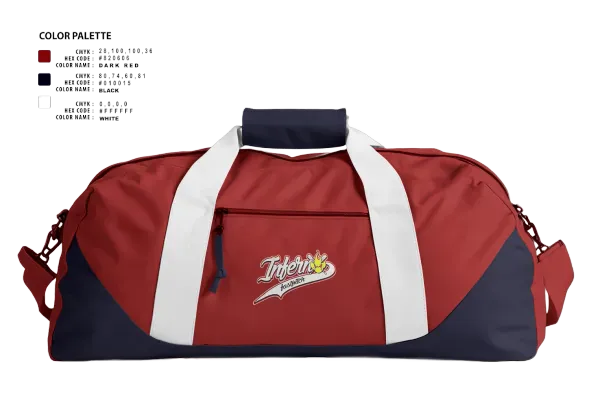 Duffle Bag, Inferno, Softball, Teamtime, Team time, sublimation, custom sports apparel, team uniforms, spirit wear, spiritwear, sports uniforms, custom shirts, team store, custom team store, fundraiser sports, apparel fundraiser