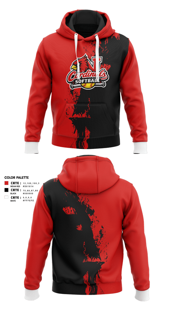 Hoodie, Cardinals, Softball, Teamtime, Team time, sublimation, custom sports apparel, team uniforms, spirit wear, spiritwear, sports uniforms, custom shirts, team store, custom team store, fundraiser sports, apparel fundraiser