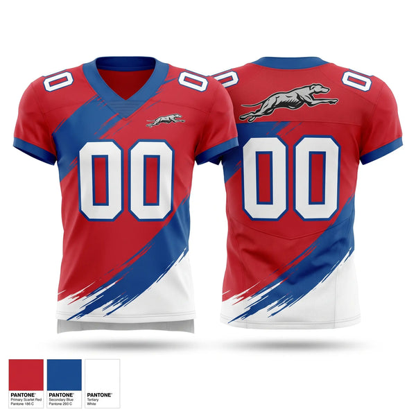 Football Jersey, Greyhounds, , Teamtime, Team time, sublimation, custom sports apparel, team uniforms, spirit wear, spiritwear, sports uniforms, custom shirts, team store, custom team store, fundraiser sports, apparel fundraiser