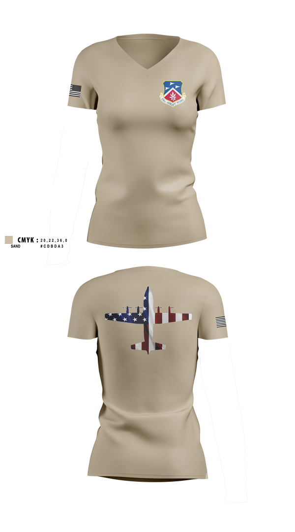 Womens Short Sleeve Vneck Shirt, 179th AW, Air Force, Teamtime, Team time, sublimation, custom sports apparel, team uniforms, spirit wear, spiritwear, sports uniforms, custom shirts, team store, custom team store, fundraiser sports, apparel fundraiser