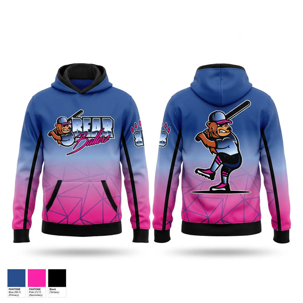 Hoodie, Bear Ballerz, Softball, Teamtime, Team time, sublimation, custom sports apparel, team uniforms, spirit wear, spiritwear, sports uniforms, custom shirts, team store, custom team store, fundraiser sports, apparel fundraiser