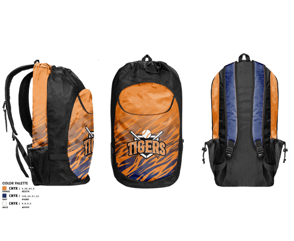 Gear Bag, Malone Tigers, Baseball, Teamtime, Team time, sublimation, custom sports apparel, team uniforms, spirit wear, spiritwear, sports uniforms, custom shirts, team store, custom team store, fundraiser sports, apparel fundraiser