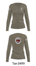 BATTLE COMPANY 1-508PIR 77833243 Women's Long Sleeve V-neck Shirt - 11