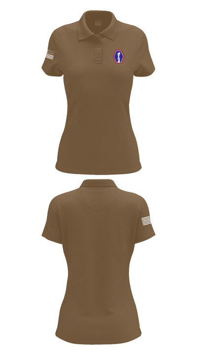 100 Battalion 442 Infantry 61089224 Women's Short Sleeve Performance Polo  - 15