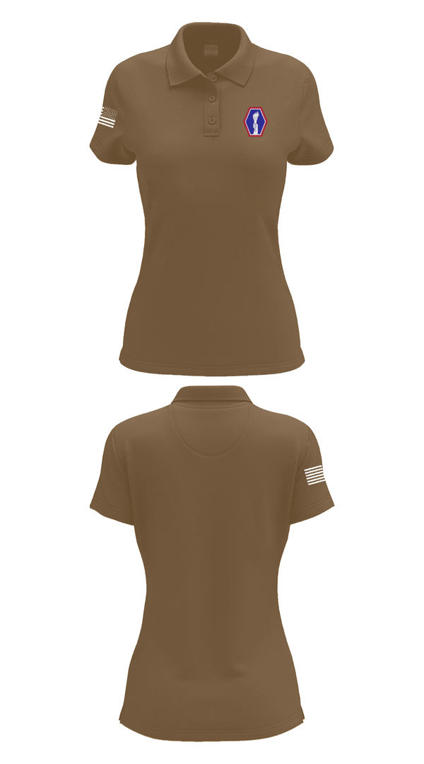 Womens Short Sleeve Performance Polo, 100 Battalion 442 Infantry, Army, Teamtime, Team time, sublimation, custom sports apparel, team uniforms, spirit wear, spiritwear, sports uniforms, custom shirts, team store, custom team store, fundraiser sports, apparel fundraiser