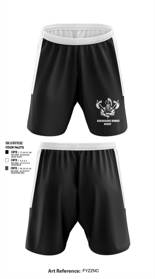 Athletic Shorts With Pockets, BARBARIANS HAWAII, Rugby, Teamtime, Team time, sublimation, custom sports apparel, team uniforms, spirit wear, spiritwear, sports uniforms, custom shirts, team store, custom team store, fundraiser sports, apparel fundraiser