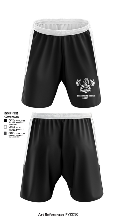 BARBARIANS HAWAII 46086231 Athletic Shorts With Pockets - 3