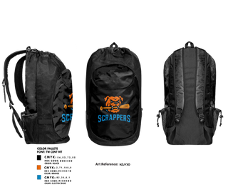 Gear Bag, Scrappers, Baseball, Teamtime, Team time, sublimation, custom sports apparel, team uniforms, spirit wear, spiritwear, sports uniforms, custom shirts, team store, custom team store, fundraiser sports, apparel fundraiser
