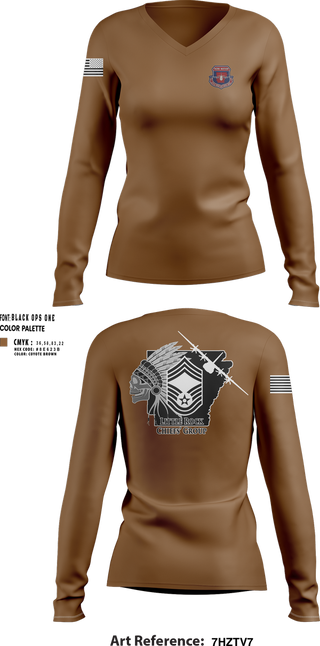 Womens Long Sleeve Vneck Shirt, LRAFB Chiefs Group, , Teamtime, Team time, sublimation, custom sports apparel, team uniforms, spirit wear, spiritwear, sports uniforms, custom shirts, team store, custom team store, fundraiser sports, apparel fundraiser