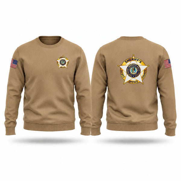 Crew Neck Sweatshirt, Scott County Sheriff's Office, Police, Teamtime, Team time, sublimation, custom sports apparel, team uniforms, spirit wear, spiritwear, sports uniforms, custom shirts, team store, custom team store, fundraiser sports, apparel fundraiser