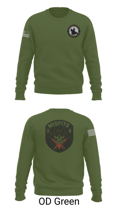 2-8 Cav, HHC, Medic Platoon 50281984 Crew Neck Sweatshirt - 45