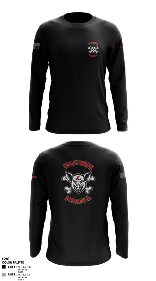 Long Sleeve Performance Shirt, Eastbrook Football, Army, Teamtime, Team time, sublimation, custom sports apparel, team uniforms, spirit wear, spiritwear, sports uniforms, custom shirts, team store, custom team store, fundraiser sports, apparel fundraiser