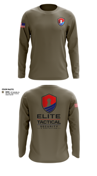 Long Sleeve Performance Shirt, Elite Tactical Security, Police, Teamtime, Team time, sublimation, custom sports apparel, team uniforms, spirit wear, spiritwear, sports uniforms, custom shirts, team store, custom team store, fundraiser sports, apparel fundraiser