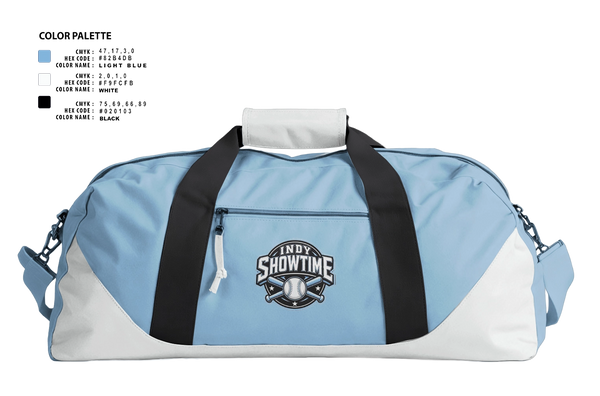 Duffle Bag, Indy Showtime, Baseball, Teamtime, Team time, sublimation, custom sports apparel, team uniforms, spirit wear, spiritwear, sports uniforms, custom shirts, team store, custom team store, fundraiser sports, apparel fundraiser