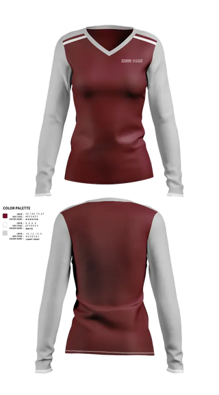 Womens Long Sleeve Vneck Shirt, Kings Park, Softball, Teamtime, Team time, sublimation, custom sports apparel, team uniforms, spirit wear, spiritwear, sports uniforms, custom shirts, team store, custom team store, fundraiser sports, apparel fundraiser
