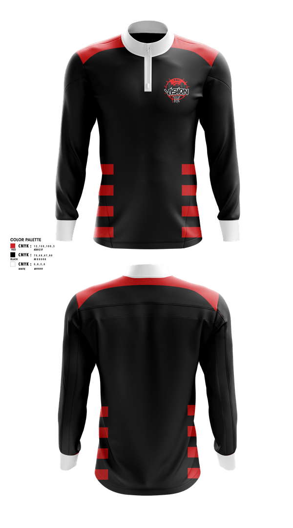 Quarter Zip Jacket, Tru vison, Men's Basketball, Teamtime, Team time, sublimation, custom sports apparel, team uniforms, spirit wear, spiritwear, sports uniforms, custom shirts, team store, custom team store, fundraiser sports, apparel fundraiser