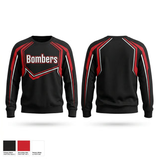 Crew Neck Sweatshirt, Bombers, Baseball, Teamtime, Team time, sublimation, custom sports apparel, team uniforms, spirit wear, spiritwear, sports uniforms, custom shirts, team store, custom team store, fundraiser sports, apparel fundraiser
