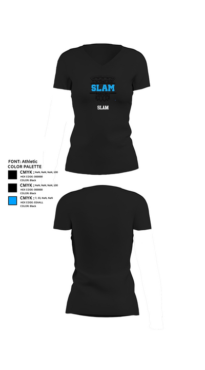 Slam 41089233 Women's Short Sleeve V-neck Shirt - 8