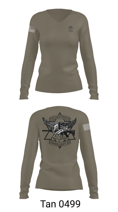 sert 65452085 Women's Long Sleeve V-neck Shirt - 73