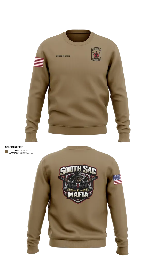 Crew Neck Sweatshirt, SAC SOUTH, Army, Teamtime, Team time, sublimation, custom sports apparel, team uniforms, spirit wear, spiritwear, sports uniforms, custom shirts, team store, custom team store, fundraiser sports, apparel fundraiser