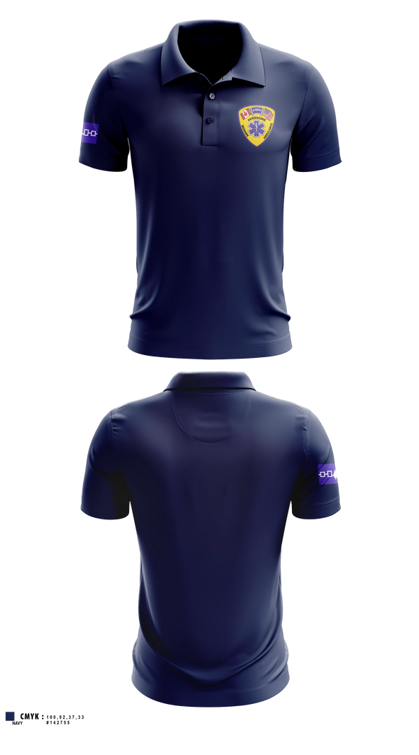 Short Sleeve Performance Polo, Akwesasne Mohawk Ambulance, EMS/EMT, Teamtime, Team time, sublimation, custom sports apparel, team uniforms, spirit wear, spiritwear, sports uniforms, custom shirts, team store, custom team store, fundraiser sports, apparel fundraiser