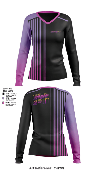 House of Spin 36208054 Women's Long Sleeve V-neck Shirt - 2