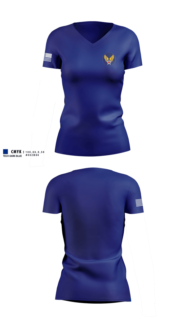 Womens Short Sleeve Vneck Shirt, GA-956, Air Force, Teamtime, Team time, sublimation, custom sports apparel, team uniforms, spirit wear, spiritwear, sports uniforms, custom shirts, team store, custom team store, fundraiser sports, apparel fundraiser