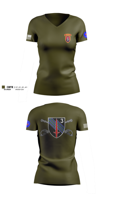 5th SFAB, USARPAC Women's Short Sleeve V-neck Shirt - 23