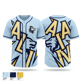 Full Button Baseball Jersey, The Pack, Baseball, Teamtime, Team time, sublimation, custom sports apparel, team uniforms, spirit wear, spiritwear, sports uniforms, custom shirts, team store, custom team store, fundraiser sports, apparel fundraiser