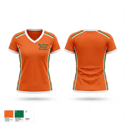 Rio Bravo Greeley Gauchos 67922371 Women's Short Sleeve V-neck Shirt - 1