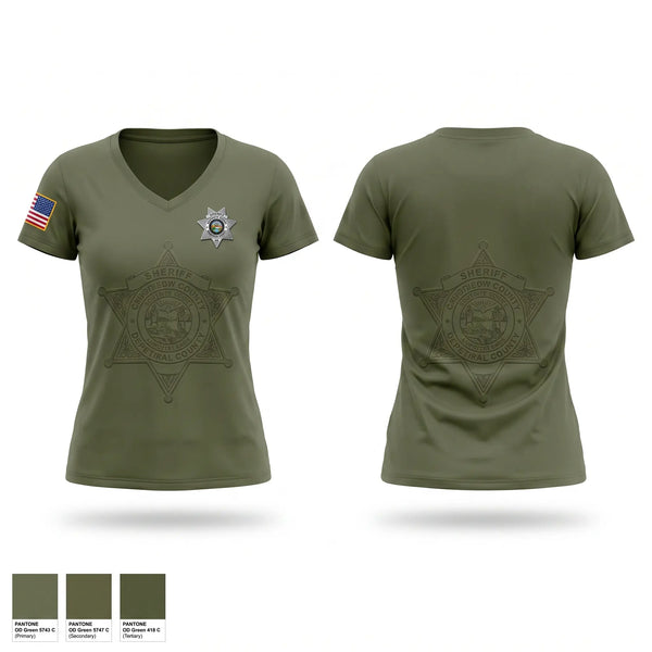 Crawford county investigations bureau Women's Short Sleeve V-neck Shirt - 1