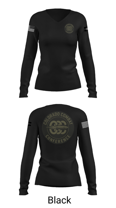 Colorado Combat Conference 90728248 Women's Long Sleeve V-neck Shirt - 35