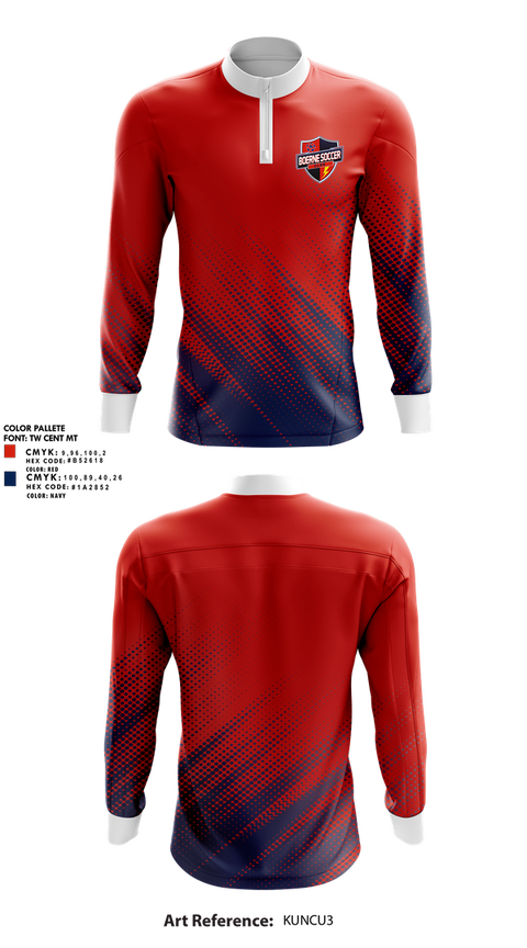 Quarter Zip Jacket, Boerne Soccer Club, Men's Soccer, Teamtime, Team time, sublimation, custom sports apparel, team uniforms, spirit wear, spiritwear, sports uniforms, custom shirts, team store, custom team store, fundraiser sports, apparel fundraiser