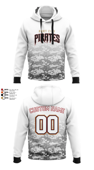 Hoodie, Port City Pirates, Baseball, Teamtime, Team time, sublimation, custom sports apparel, team uniforms, spirit wear, spiritwear, sports uniforms, custom shirts, team store, custom team store, fundraiser sports, apparel fundraiser