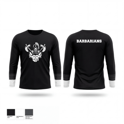 Barbarians Hawaii 57662281 Long Sleeve Performance Shirt 3